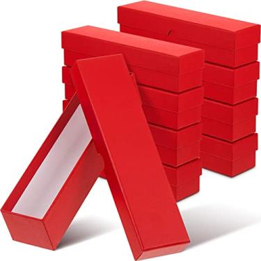 Imagem de Teling 8 peças de caixa de armazenamento de moedas 5 x 5 cm, porta-moedas, colecionadores, porta-moedas, para coleção de centavos, papelão (vermelho)