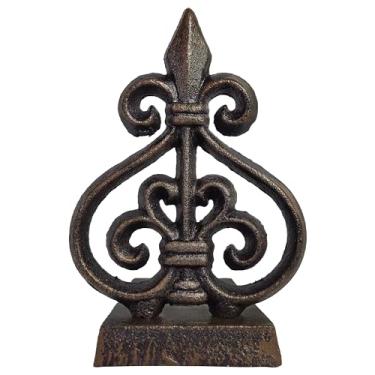 Imagem de Lulu Decor, Batente de porta Fleur De Lis de ferro fundido (LB15BK1)