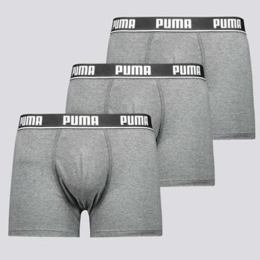 Imagem de Kit 3 Cuecas Puma Boxer Cotton Cinza, EG