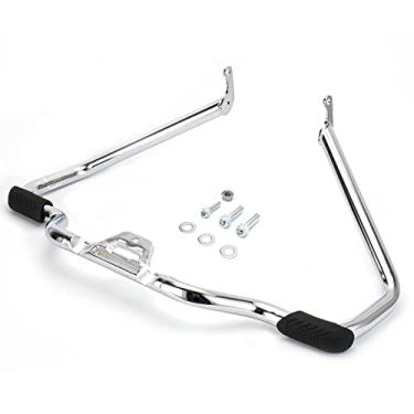 Imagem de MoKitDora Protetor De Motor Highway Mustache Crash Bar 1.25 Fat Para Harley Softail 2018-Up Fat Boy Street Bob Heritage Classic Low Rider Sport Glide Deluxe Slim, Cromado