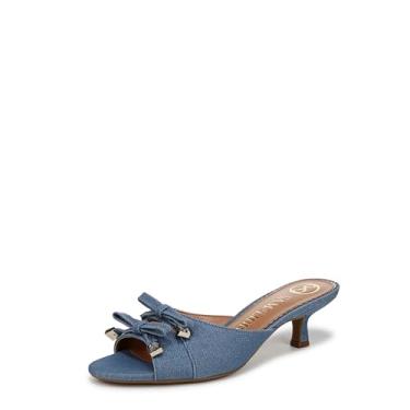 Imagem de Sam & Libby Sandália feminina de salto Odina, Cambraia lavada, 36