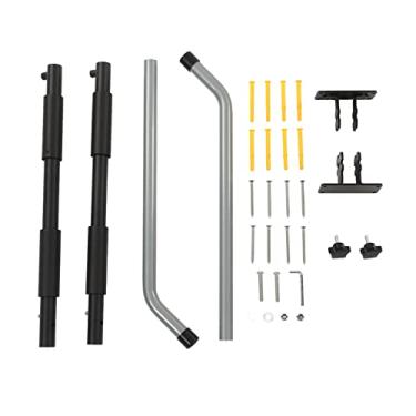 Imagem de Rack de armazenamento de pranchas de surf quadro de comprimento retrátil ajustável Rack de montagem de parede para quadros -snowboards de caiaques protetores de espuma de liga de