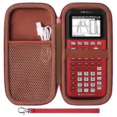 Imagem de LTGEM Capa compatível com Texas Instruments TI-84 Plus CE/TI-84 Plus/TI-Nspire CX II CAS/TI-Nspire CX II/TI-83 Plus/TI-30XIIS/TI-30XS/TI-30Xa/TI-34/TI-36X Pro Calculadora gráfica, vermelha (apenas
