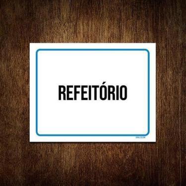 Imagem de Kit 5 Placas Sinalização Ambiente Refeitório - Sinalizo.Com