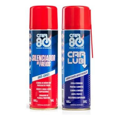 Imagem de Kit Spray Desengripante E Silenciador De Freio Car80