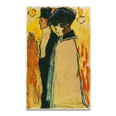 Imagem de Murais de Diego Rivera para casal caminhando – arte do realismo socialista mexicano, muralista do século 1257, coleção clássica do museu de Nova York para decoração de casa 80 x 128 m