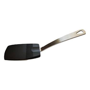 Imagem de Norpro Mini espátula de aço inoxidável 18/10 e resistente ao calor de nylon flexível (pacote com 1, preto)