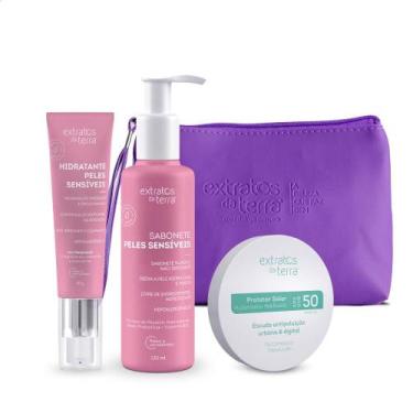 Imagem de Kit Skincare para Pele Sensível e Rosácea com FPS50 Brinde Necessaire 