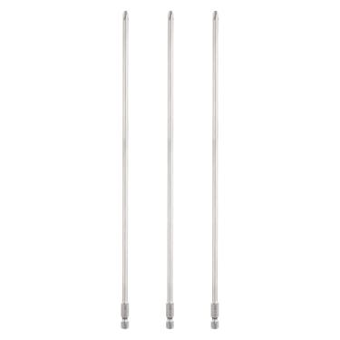 Imagem de HARFINGTON 3 peças de chave de fenda Phillips número 2 PH2 1/10.2 cm haste sextavada 11,8" (300 mm) longo 0,5 cm haste magnética cruz cabeça broca broca de aço S2 chave de fenda industrial para