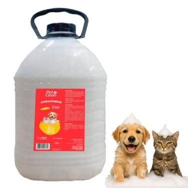 Imagem de Condicionador 5L Caes Gato Hidratacao Brilho Banho Oferta - Pet Clean