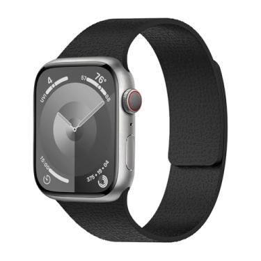 Imagem de Pulseira de silicone magnética compatível com Apple Watch séries 11, 10, 9, 8, 7, 6, 5, 4, 3, 2 e 1 SE, 38 mm, 40 mm, 40 mm, 40 mm, 41 mm, 44 mm, 46 mm, 49 mm, feminina, masculina, macia e impermeável