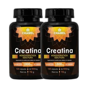 Imagem de Kit 2x Suplemento Creatina 500mg 120 Cápsulas - CHAMEL