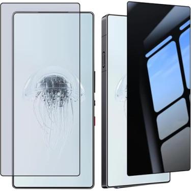 Imagem de Guizzcg Pacote com 2 protetores de tela de privacidade para ZTE Nubia Red Magic 9 Pro/9 Pro+/9s Pro/9s Pro+, 2 protetores de tela de vidro temperado, antiarranhões fáceis de instalar, antiespião