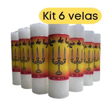 Imagem de KIT 6 VELAS VOTIVAS 7 DIAS BRANCAS 325g de PARAFINA PURA - VELAS ESPLE