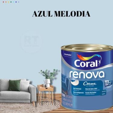 Imagem de Tinta Parede Azul Marinho Acrílica Fosca Renova 800ml - Coral, AZUL ME
