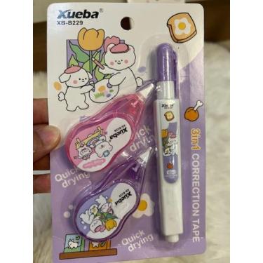 Imagem de KIT com 3 Peças 3 em 1 Corretivo em Fita Corretiva 6mx5mm Escolar Bran