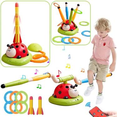 Imagem de Brinquedo de jogo musical Jump, Toss Ring 3 em 1 Powza Powza Kids