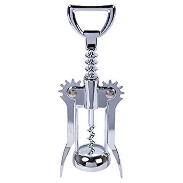 Imagem de Luciano Housewares Saca-rolhas com asas abridor de vinho, 19 x 7,6 cm, prata