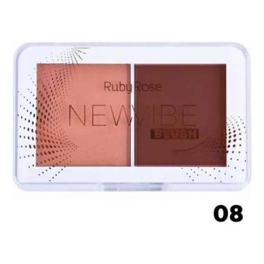 Imagem de Blush Facial Ruby Rose New Vibe Compacto Paleta Duo, 08