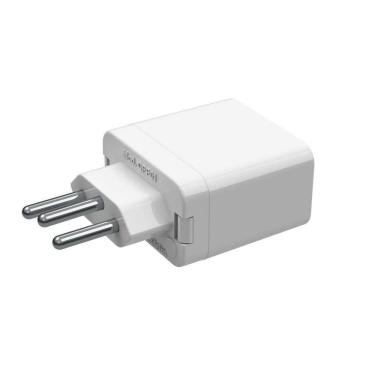 Imagem de Plug Tomada Protetor Elétrico Dps 3 Pinos 20A Qpp04B Branco