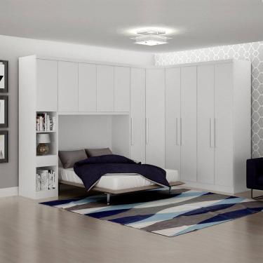 Imagem de Guarda-roupa Casal 11 Portas 6 Peças Modulado Cairo Neve