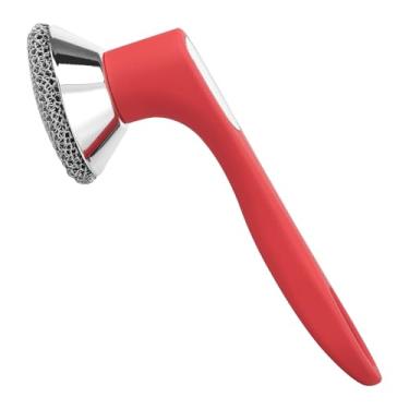 Imagem de ZLHETWT Limpador de ferro fundido, esfregão de cota de corrente, esfregão de ferro fundido com cabo de silicone longo de aço inoxidável, limpador de frigideira, escova multiuso para limpar frigideiras