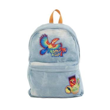 Imagem de Mochila farm xodo patch rio jeans 78327604 - FARM..RIO, Azul, Caramelo
