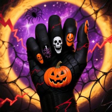 Imagem de Adesivos de unhas BJR Halloween Cartoon Fake Wearable Wholesale
