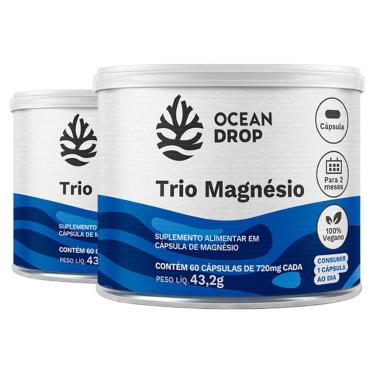 Imagem de Kit 2 Trio Magnésio Ocean Drop Vegano 60 Cápsulas