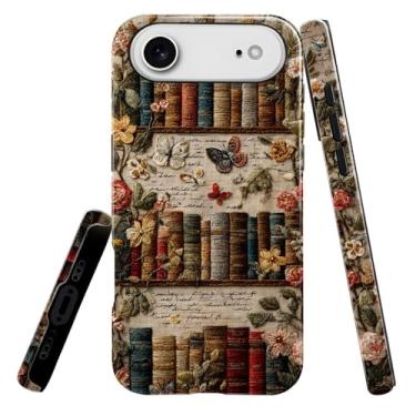 Imagem de heindiy Compatível com iPhone 17 Air, capa brilhante, proteção total, à prova de choque, anti-arranhões, capa de TPU, capas para homem, mulher, estante antiga