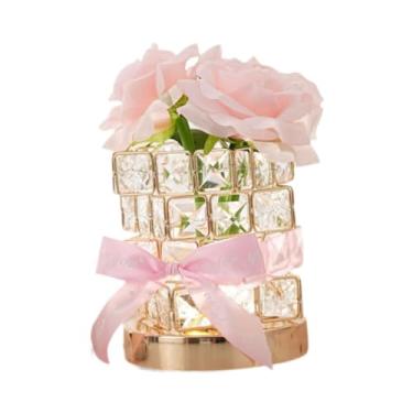 Imagem de IEUDNS Lâmpada noturna LED Rose Night Light Flower, abajur de mesa com luz Rose para decoração de quarto e sala de estar, Rosa