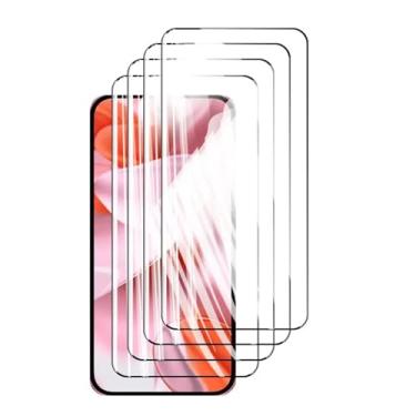 Imagem de Protetor de tela 4 peças para Google Pixel 9, vidro temperado cristal 9H, capa de alumínio antirriscos com proteção contra impressões digitais (preto)