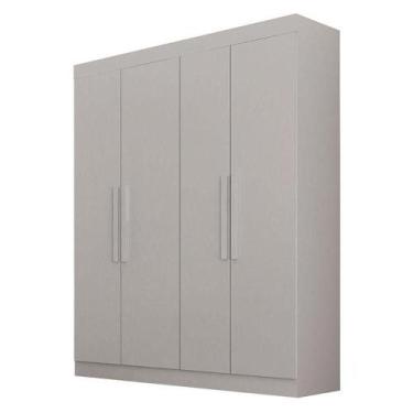 Imagem de Guarda Roupas Solteiro 4 Portas Canadá Branco - Leifer Móveis - LEIFER