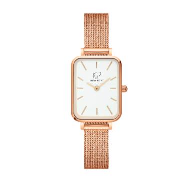 Imagem de Relógio Quadrado Feminino De Pulso Analógico New Port Rosé