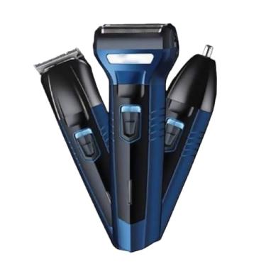 Imagem de Aparelhos de Barbear Antigos Maquina Barbear 3 em 1 Shaver Nariz Barba Pelos e Corpo(Azul)