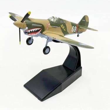 Imagem de LATUROP 1:72 P-40 Fighter Jet Model, World War II Flying Tigers No.68 Aircraft, Vintage Military Airplane, Metal Diecast Display Ornament, Collection and Gift.