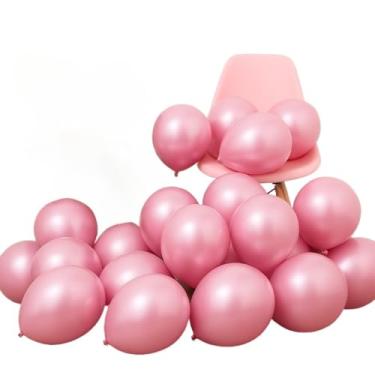 Imagem de Bexigas Metalizadas 10" 25,50,75,100 Unidades Cromadas e Reforçadas Para Festa,Aniversário,Casamento,Painel(75,ROSA)