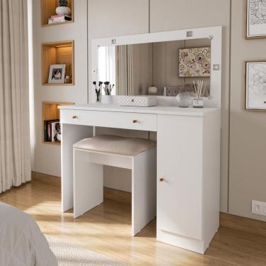 Imagem de Penteadeira com Led 135x108cm Estrela Branco