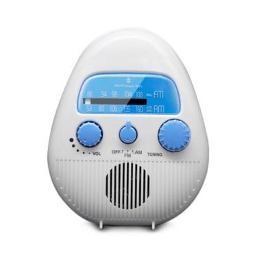 Imagem de Rádio de chuveiro Bewinner Rádio AM FM à prova d'água operado por bate