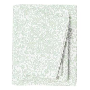 Imagem de Great Bay Home Jogo de cama solteiro de flanela - 100% algodão turco, escovado, floral de inverno - ultramacio, aconchegante, conjunto de cama de 3 peças (castelo floral)