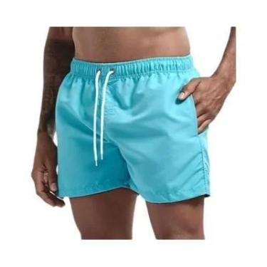 Imagem de Calções de Banho Masculinos Respiráveis e de Secagem Rápida com Bolsos