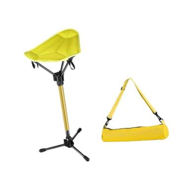Imagem de predolo Banqueta Dobrável para Camping, Cadeira Dobrável Acolchoada em Liga de Alumínio, Apoio para Os Pés Multifuncional, Portátil para Uso Externo, Gramado, amarelo