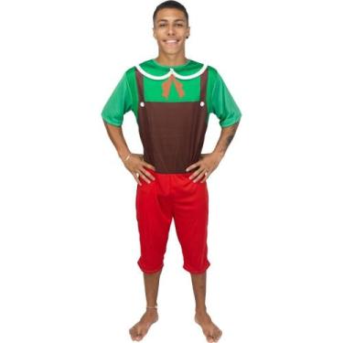 Imagem de Fantasia Nhonho Adulto Masculino - Fantasias Carol EF, M 42 - 44, Verd