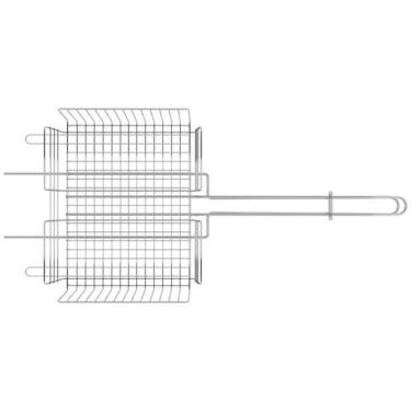 Imagem de Grelha Multiuso Churrasco em Aço Inox 70,2 X 31,5 Cm