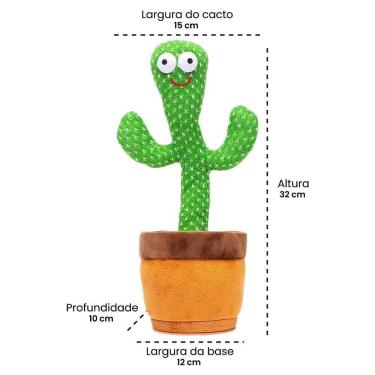 Imagem de Cacto Dançante Toca Música, Repete Sua Fala E Dança Com Luz