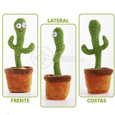 Imagem de Brinquedo Infantil Cacto Dançante Pelúcia 120 Músicas Usb