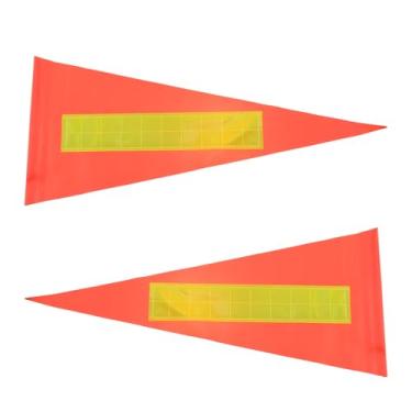 Imagem de DGZZI 2 peças de bandeira de segurança de tecido de malha de PVC 45,2 x 20,2 cm, acessórios decorativos de bicicleta, adequados para veículos elétricos, barraca externa, cadeiras de rodas