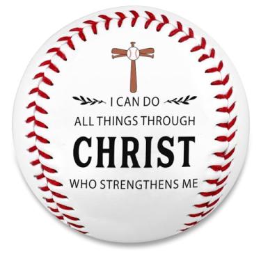 Imagem de Meias de beisebol para meninos e homens, I Can Do All Things Through Christ Bolas de beisebol macias presente para homens cristãos adolescentes - Presentes de beisebol para meninos 8-12 12-14