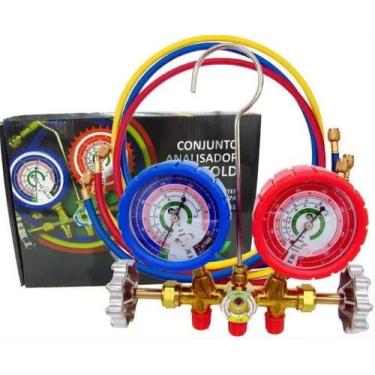 Imagem de Manifold R22 R32 R404a R410 R507 Com Mangueira 150 cm ECOTOOLS
