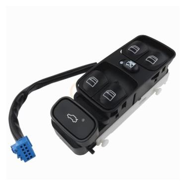 Imagem de Botão do interruptor de controle do vidro elétrico, botão do interruptor principal do vidro elétrico para Mercedes-Benz W203 C200 C220 C180 C230 A2038200110 2038200110 2038210679 A203821067